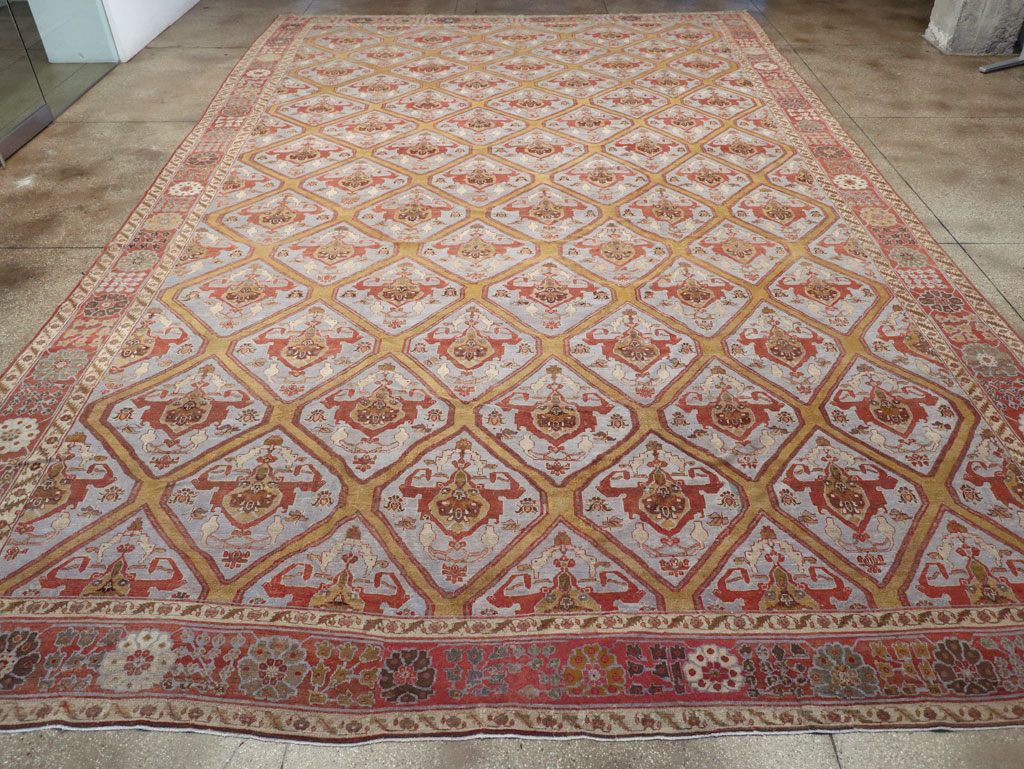Antique Persian Bakhtiari Oversize Carpet, No.28902 - Staging