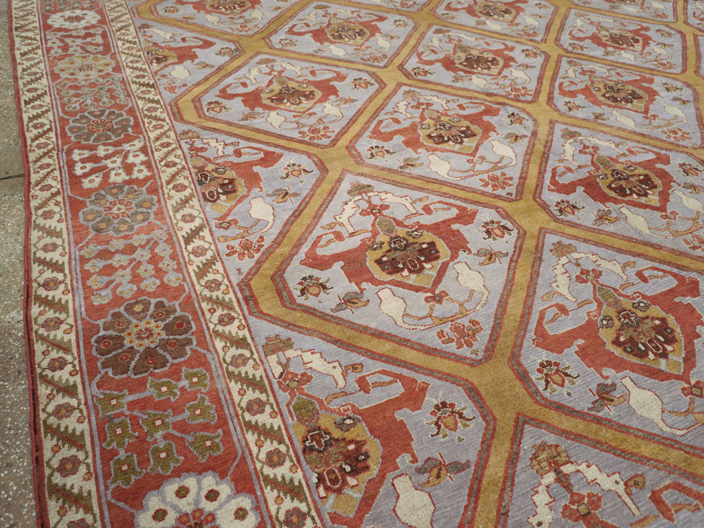 Antique Persian Bakhtiari Oversize Carpet, No.28902 - Staging