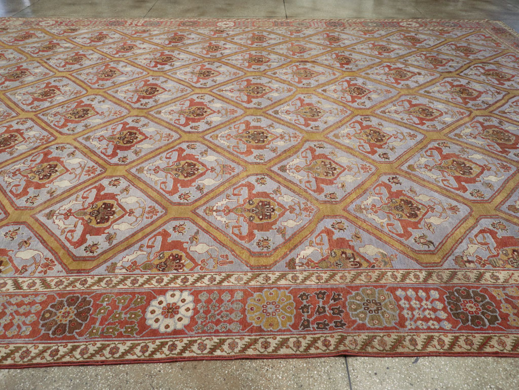 Antique Persian Bakhtiari Oversize Carpet, No.28902 - Staging