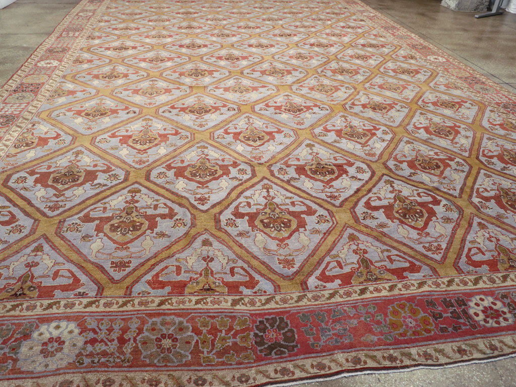 Antique Persian Bakhtiari Oversize Carpet, No.28902 - Staging