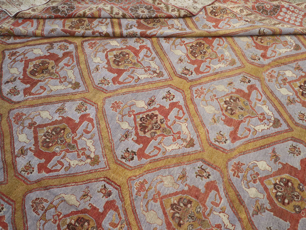 Antique Persian Bakhtiari Oversize Carpet, No.28902 - Staging