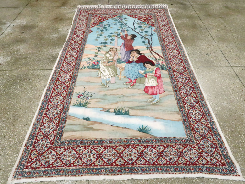 Vintage Persian Isfahan Ghalamkari Textile, No.28904 - Staging