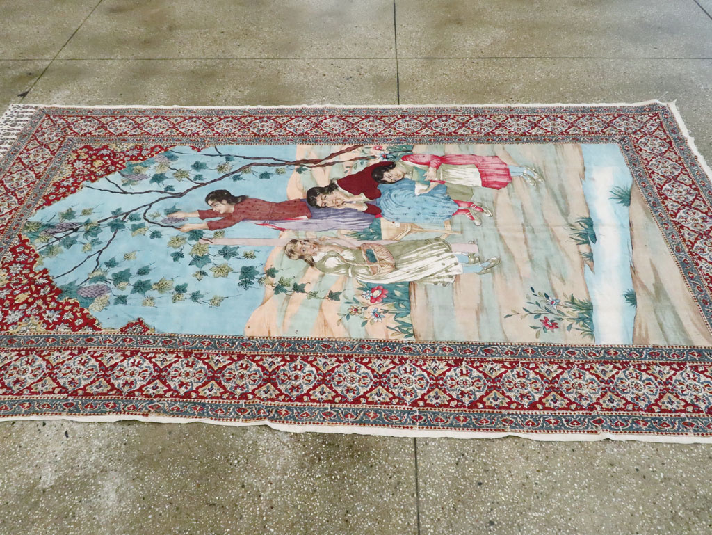 Vintage Persian Isfahan Ghalamkari Textile, No.28904 - Staging