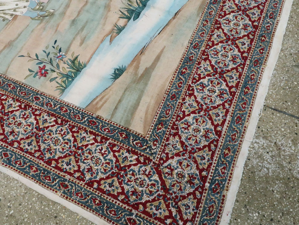 Vintage Persian Isfahan Ghalamkari Textile, No.28904 - Staging