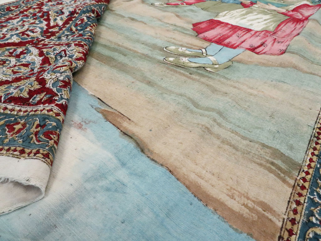 Vintage Persian Isfahan Ghalamkari Textile, No.28904 - Staging