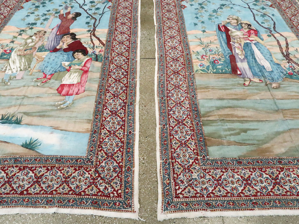 Vintage Persian Isfahan Ghalamkari Textile, No.28904 - Staging