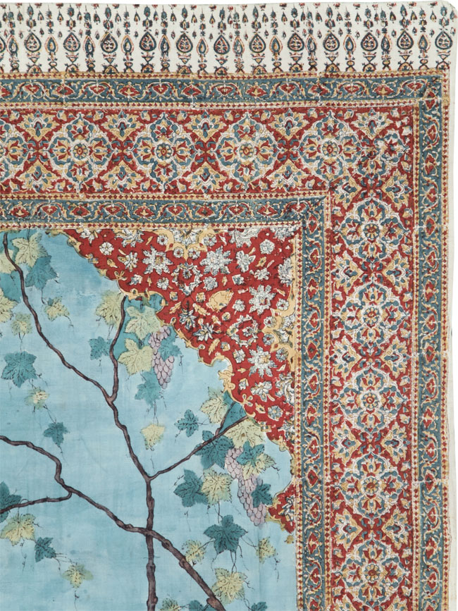 Vintage Persian Isfahan Ghalamkari Textile, No.28905 - Staging