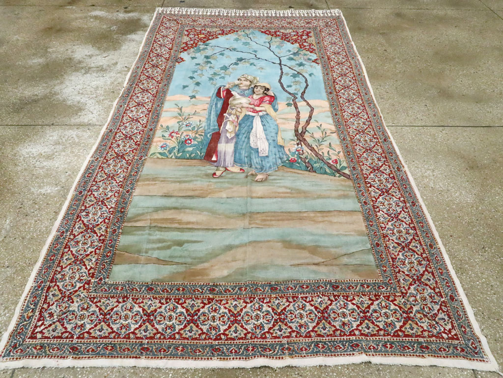 Vintage Persian Isfahan Ghalamkari Textile, No.28905 - Staging