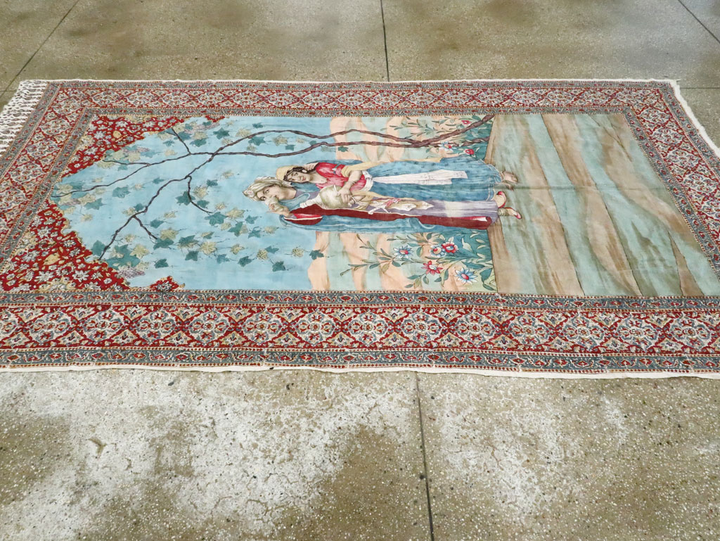 Vintage Persian Isfahan Ghalamkari Textile, No.28905 - Staging