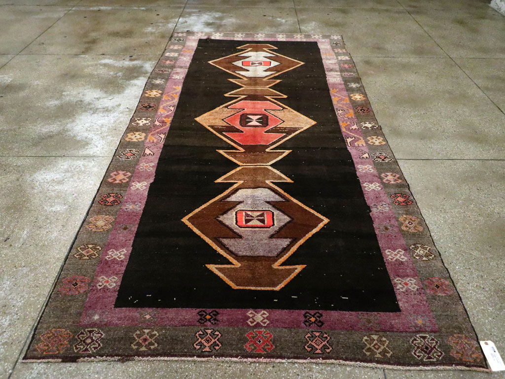 Vintage Turkish Anatolian Gallery Carpet, No.28907 - Staging