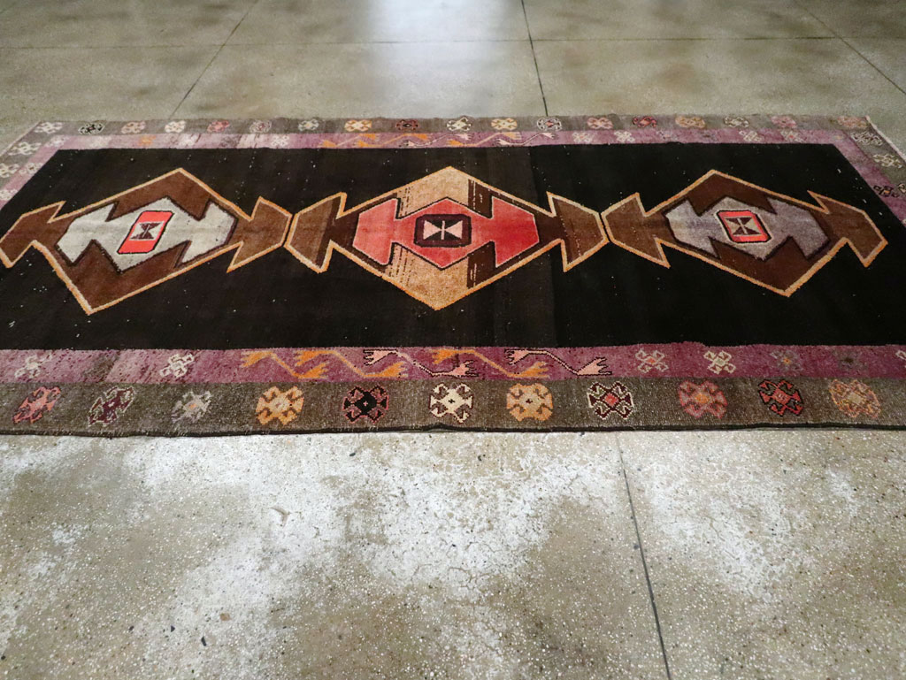 Vintage Turkish Anatolian Gallery Carpet, No.28907 - Staging