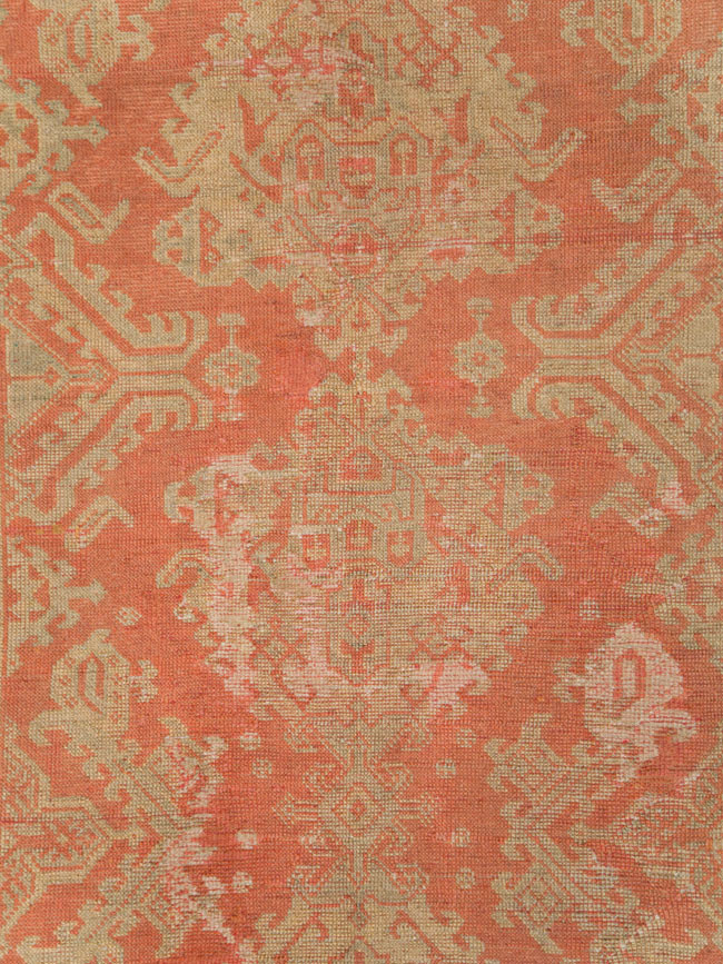 Vintage Turkish Oushak Wide Gallery Runner, No.28911 - Staging