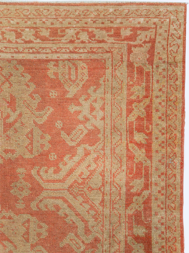 Vintage Turkish Oushak Wide Gallery Runner, No.28911 - Staging