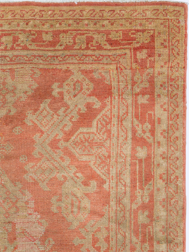 Vintage Turkish Oushak Wide Gallery Runner, No.28911 - Staging