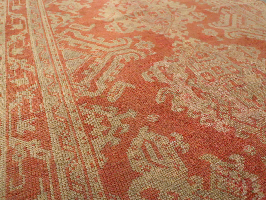 Vintage Turkish Oushak Wide Gallery Runner, No.28911 - Staging