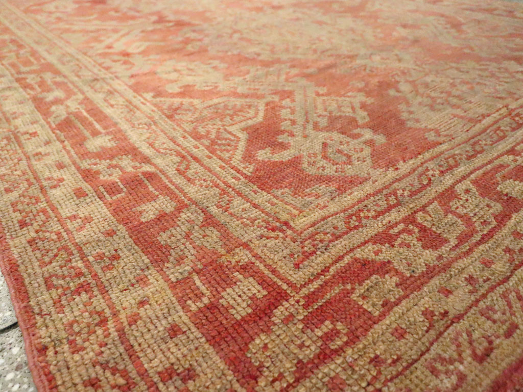 Vintage Turkish Oushak Wide Gallery Runner, No.28911 - Staging