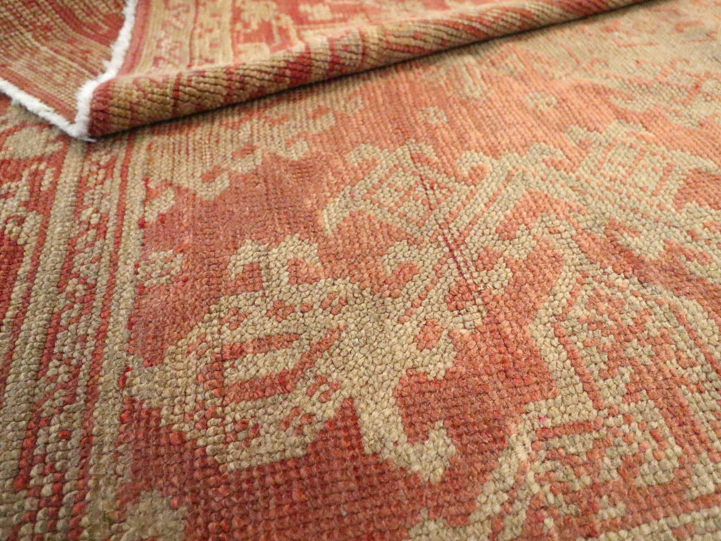 Vintage Turkish Oushak Wide Gallery Runner, No.28911 - Staging