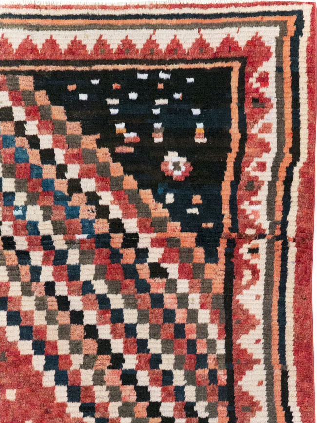 Vintage Persian Gabbeh Tribal Accent Rug, No.28915 - Staging