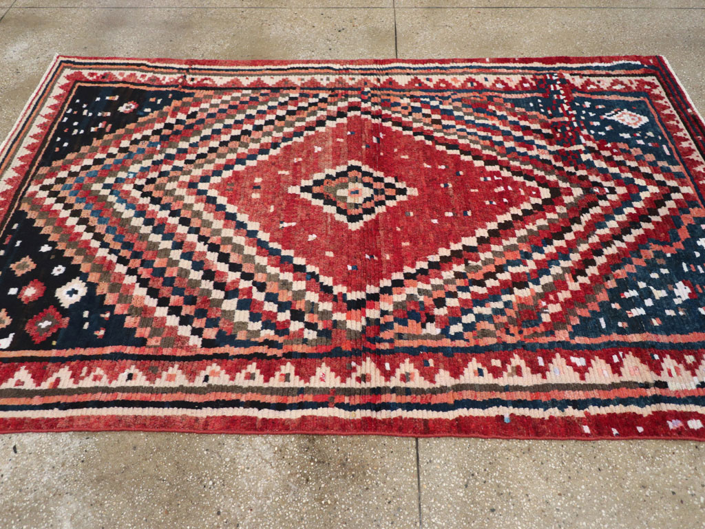 Vintage Persian Gabbeh Tribal Accent Rug, No.28915 - Staging