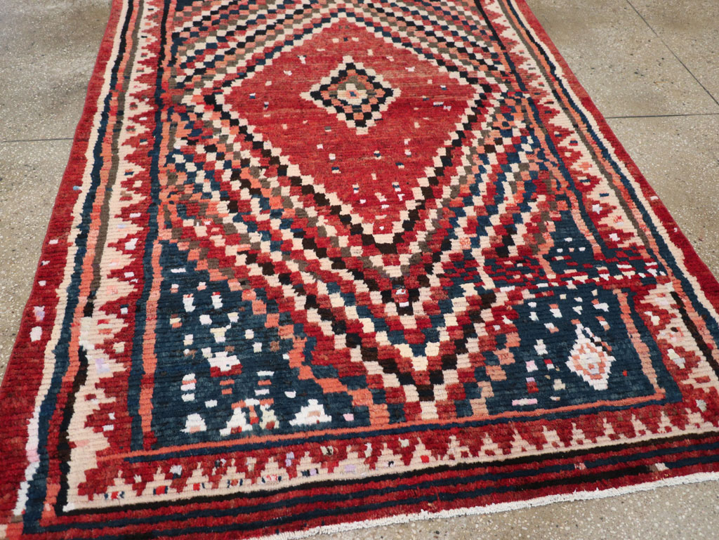 Vintage Persian Gabbeh Tribal Accent Rug, No.28915 - Staging