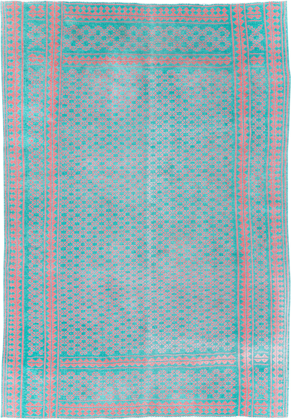 Vintage Persian Reversible Flatweave Kilim Accent Rug, No.28926 - Staging