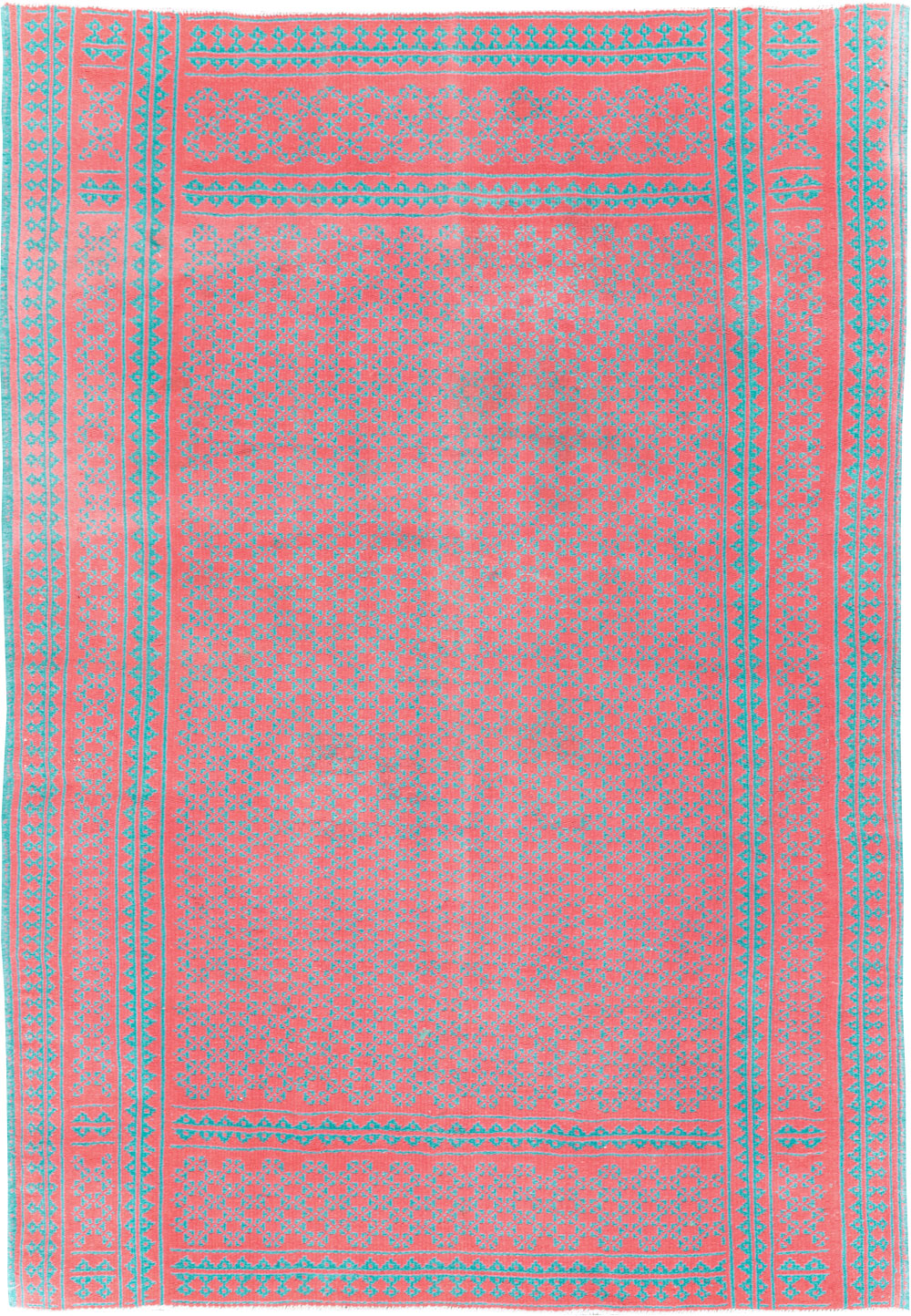 Vintage Persian Reversible Flatweave Kilim Accent Rug, No.28926 - Staging