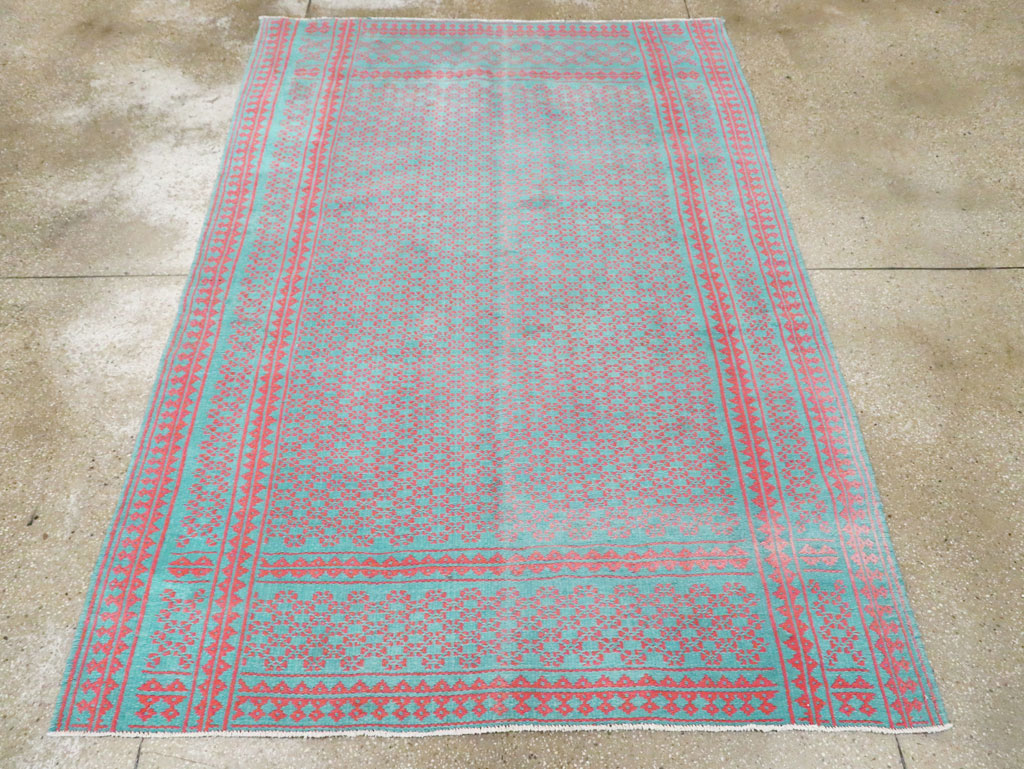 Vintage Persian Reversible Flatweave Kilim Accent Rug, No.28926 - Staging