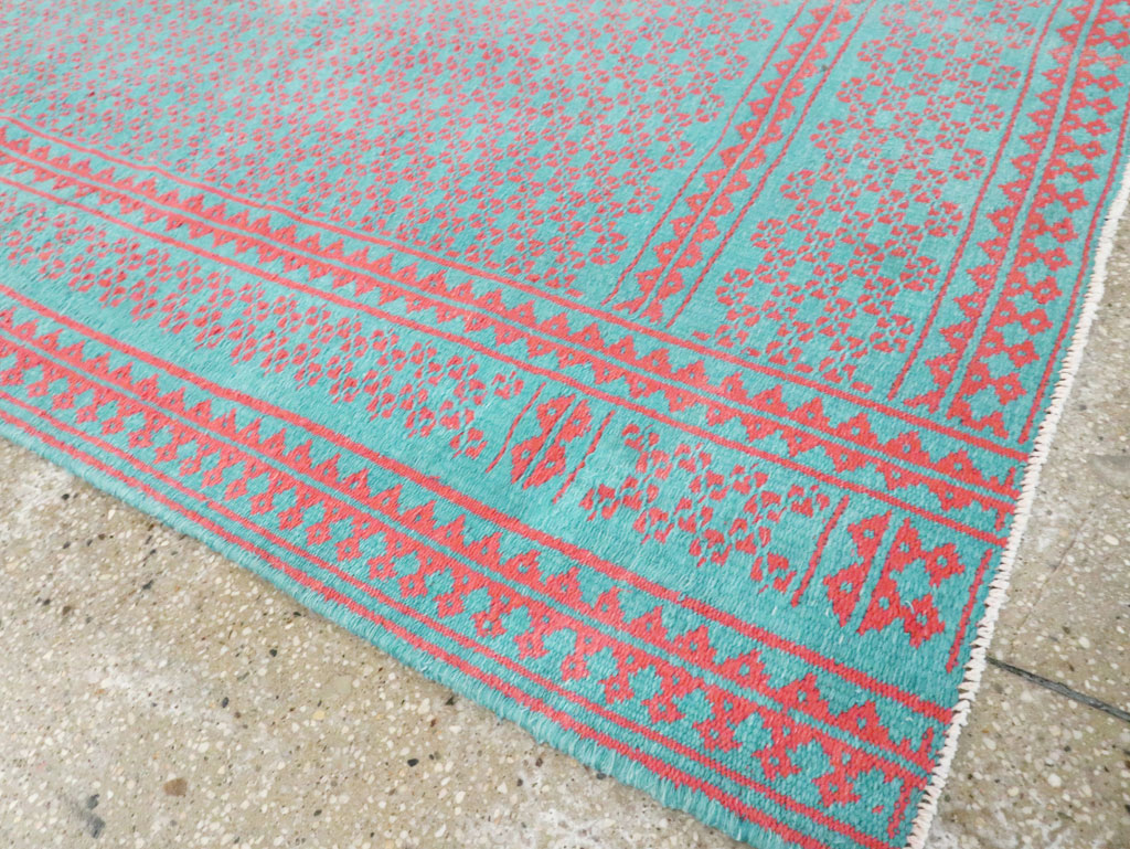 Vintage Persian Reversible Flatweave Kilim Accent Rug, No.28926 - Staging