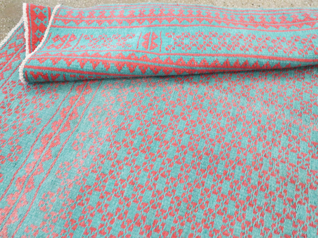 Vintage Persian Reversible Flatweave Kilim Accent Rug, No.28926 - Staging