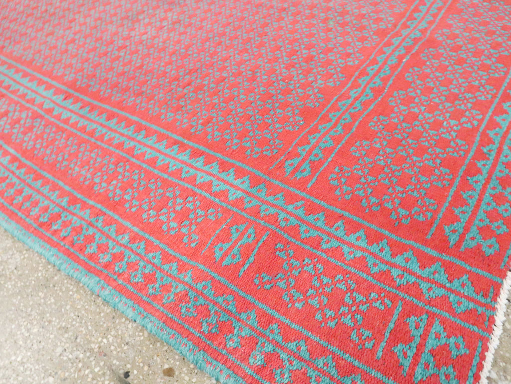 Vintage Persian Reversible Flatweave Kilim Accent Rug, No.28926 - Staging