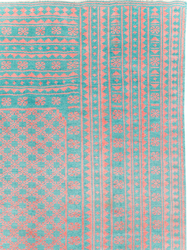 Vintage Persian Flatweave Kilim Accent Carpet, No.28927 - Staging