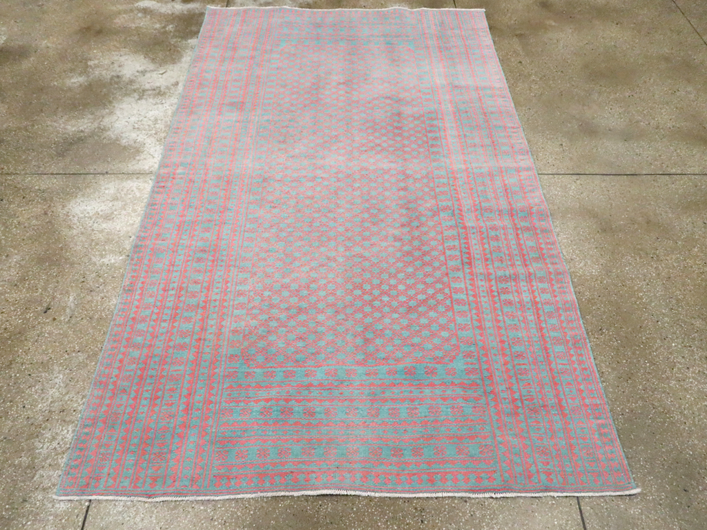 Vintage Persian Flatweave Kilim Accent Carpet, No.28927 - Staging