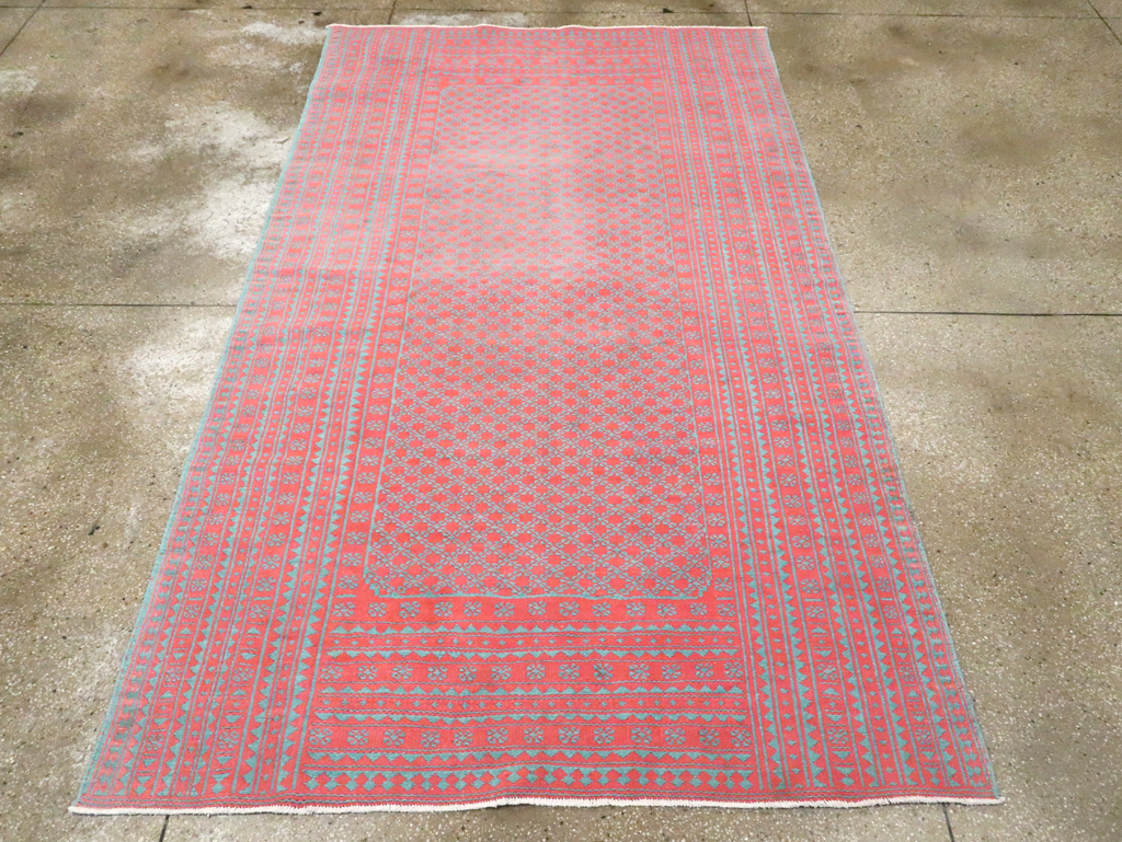Vintage Persian Flatweave Kilim Accent Carpet, No.28927 - Staging