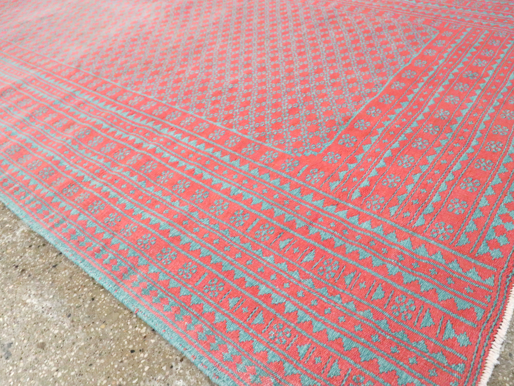 Vintage Persian Flatweave Kilim Accent Carpet, No.28927 - Staging