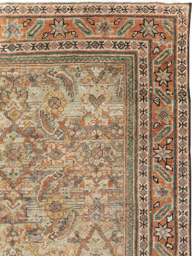 Antique Persian Mahal Gallery Rug, No.28931 - Staging