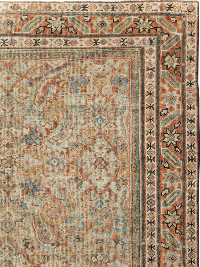 Antique Persian Mahal Gallery Rug, No.28931 - Staging