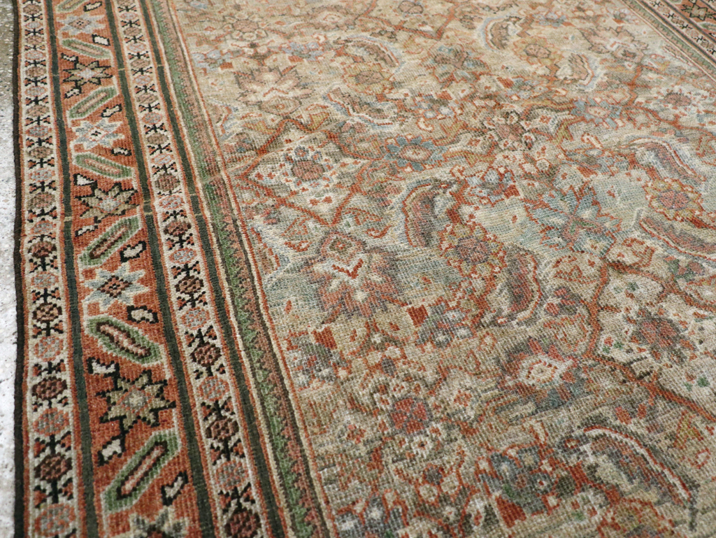 Antique Persian Mahal Gallery Rug, No.28931 - Staging