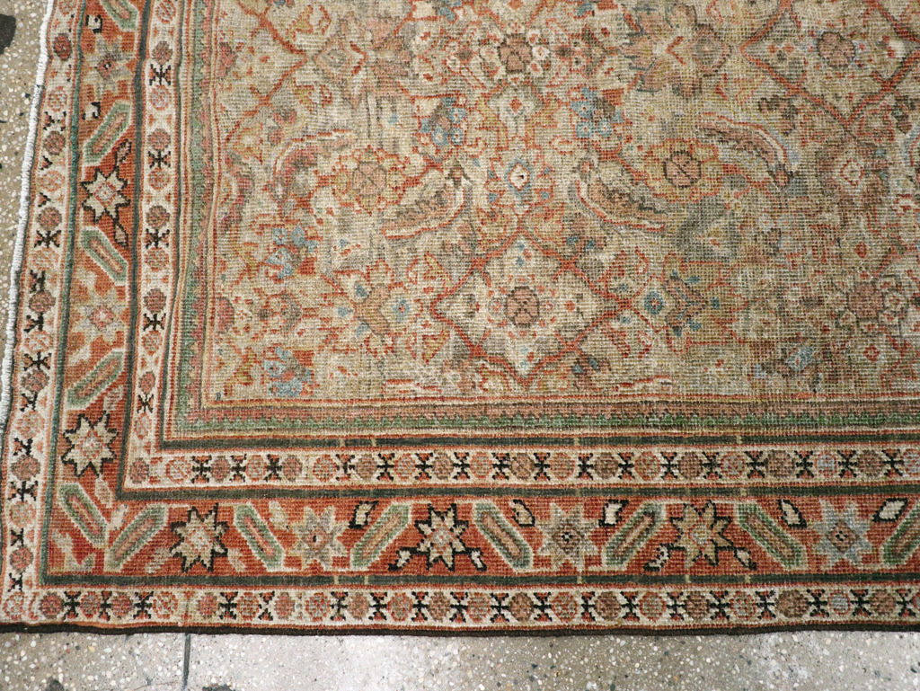 Antique Persian Mahal Gallery Rug, No.28931 - Staging