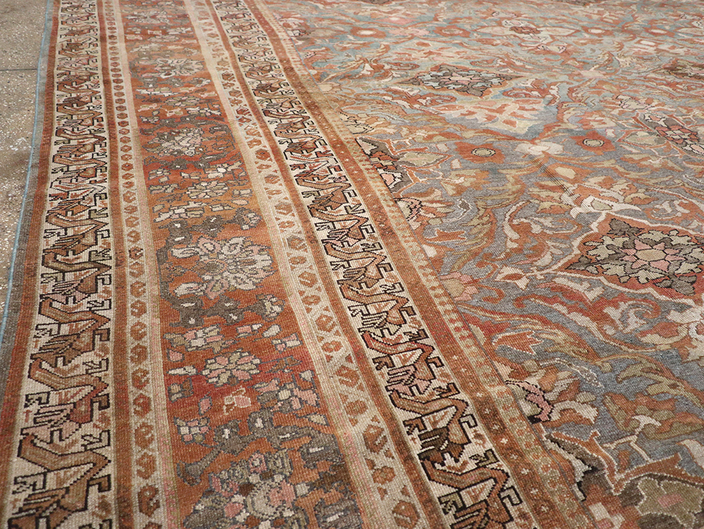 Antique Persian Malayer Large Square Carpet, No.28936 - Staging