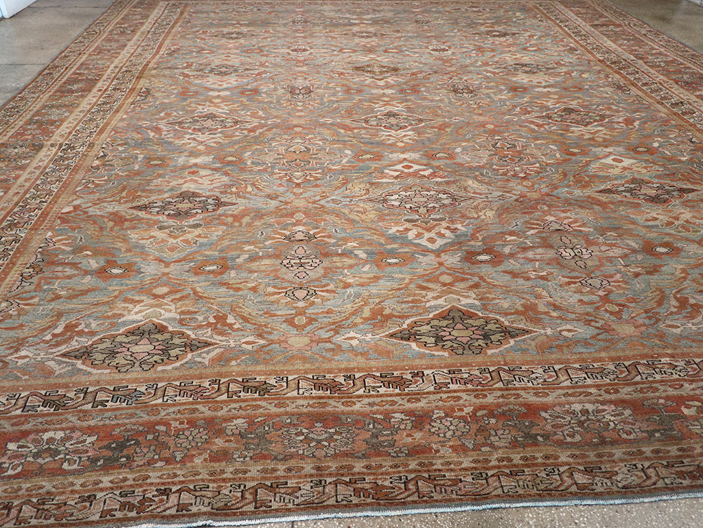Antique Persian Malayer Large Square Carpet, No.28936 - Staging