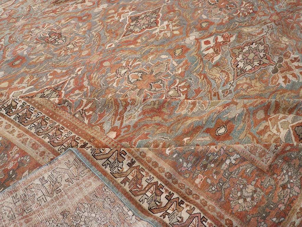 Antique Persian Malayer Large Square Carpet, No.28936 - Staging
