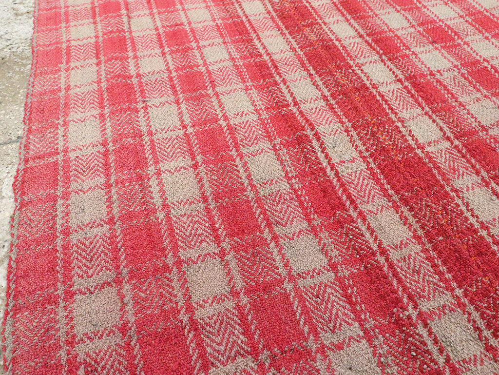 Vintage Persian Plaid Textile, No.28941 - Staging
