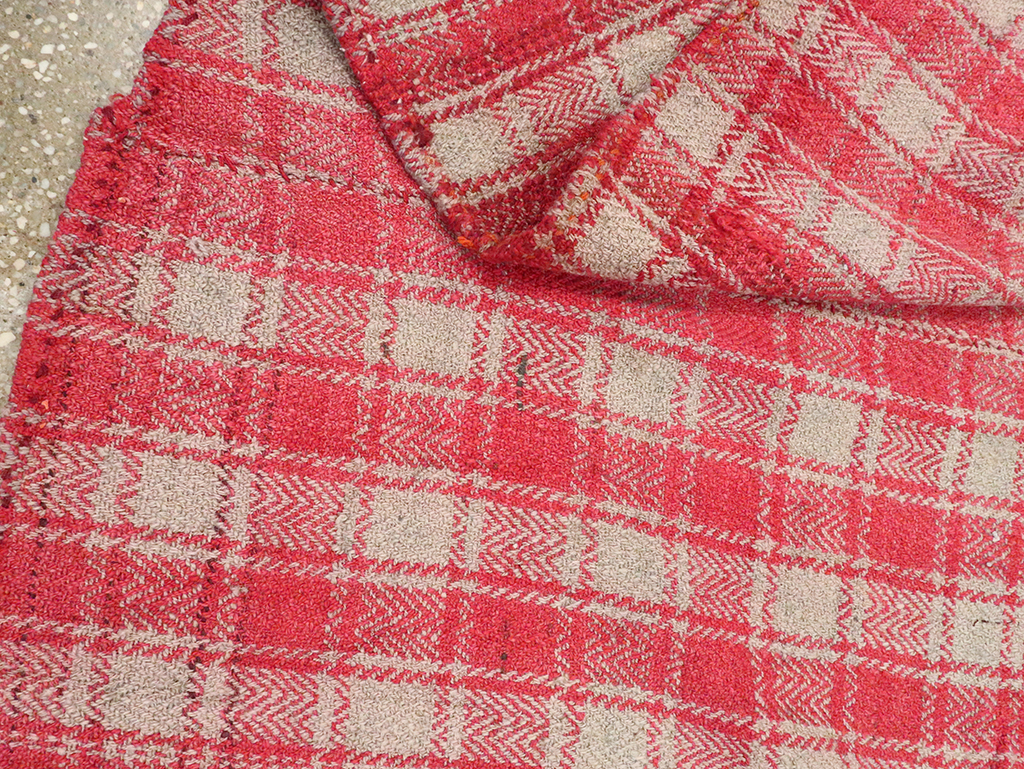 Vintage Persian Plaid Textile, No.28941 - Staging