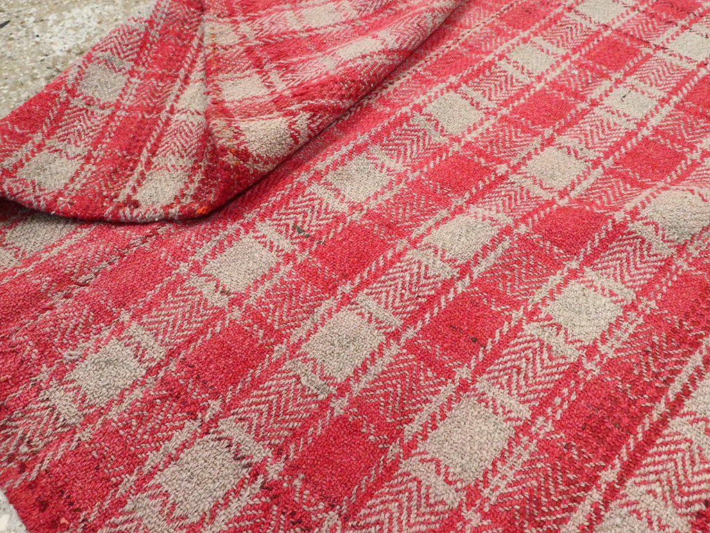 Vintage Persian Plaid Textile, No.28941 - Staging
