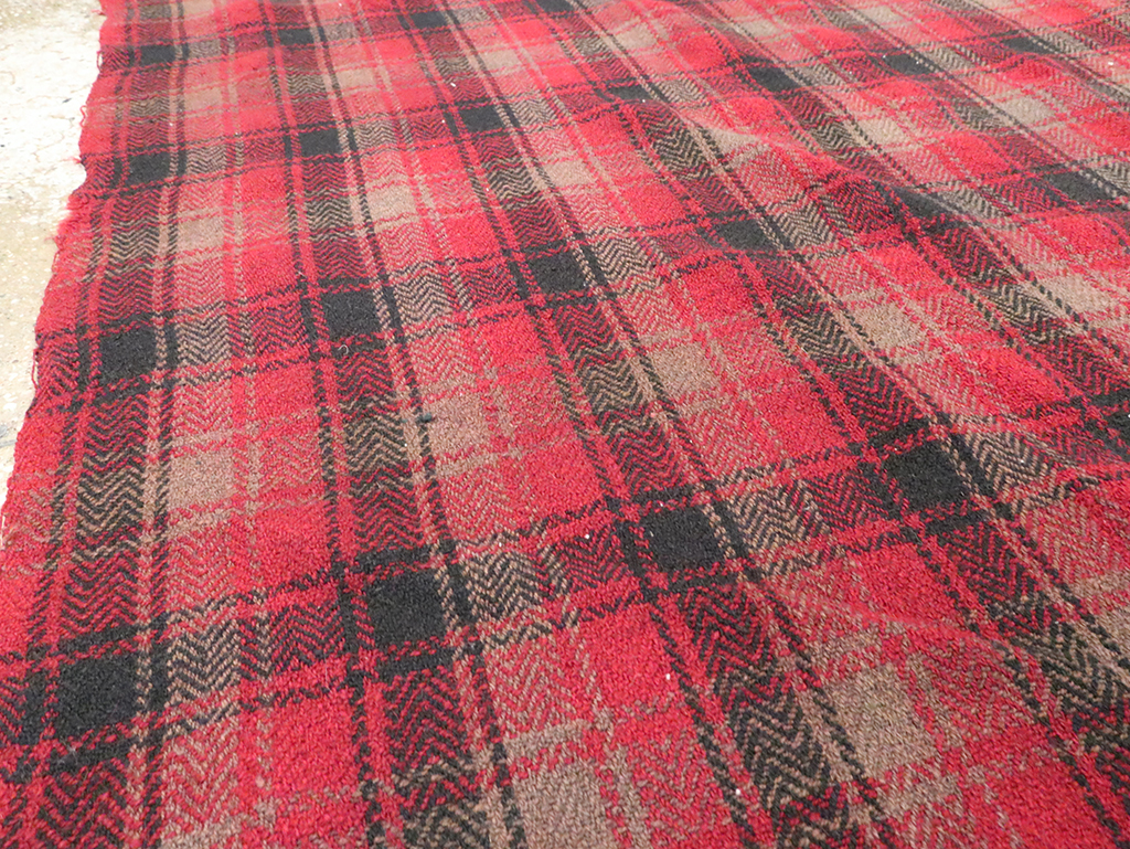 Vintage Persian Plaid Textile, No.28942 - Staging