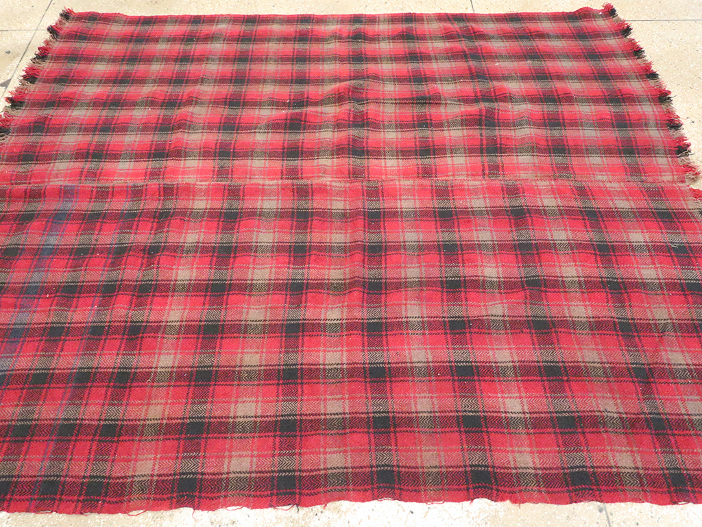 Vintage Persian Plaid Textile, No.28942 - Staging