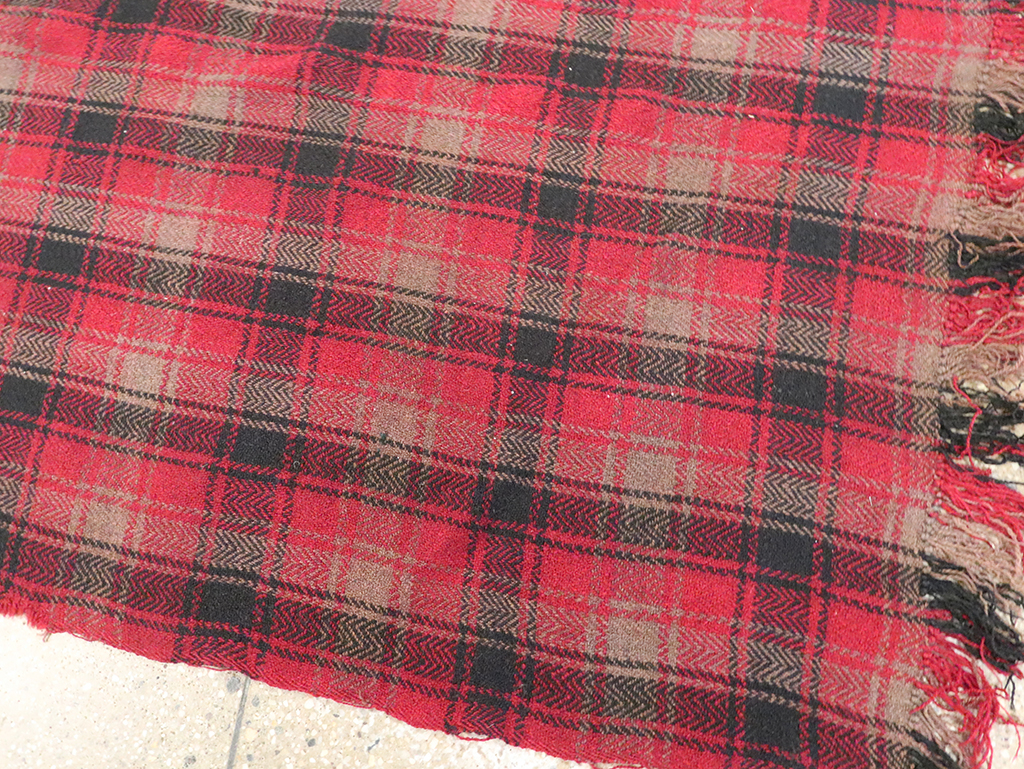 Vintage Persian Plaid Textile, No.28942 - Staging