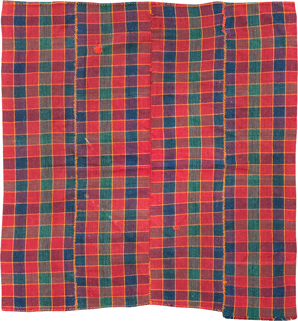 Vintage Persian Plaid Textile, No.28973 - Staging