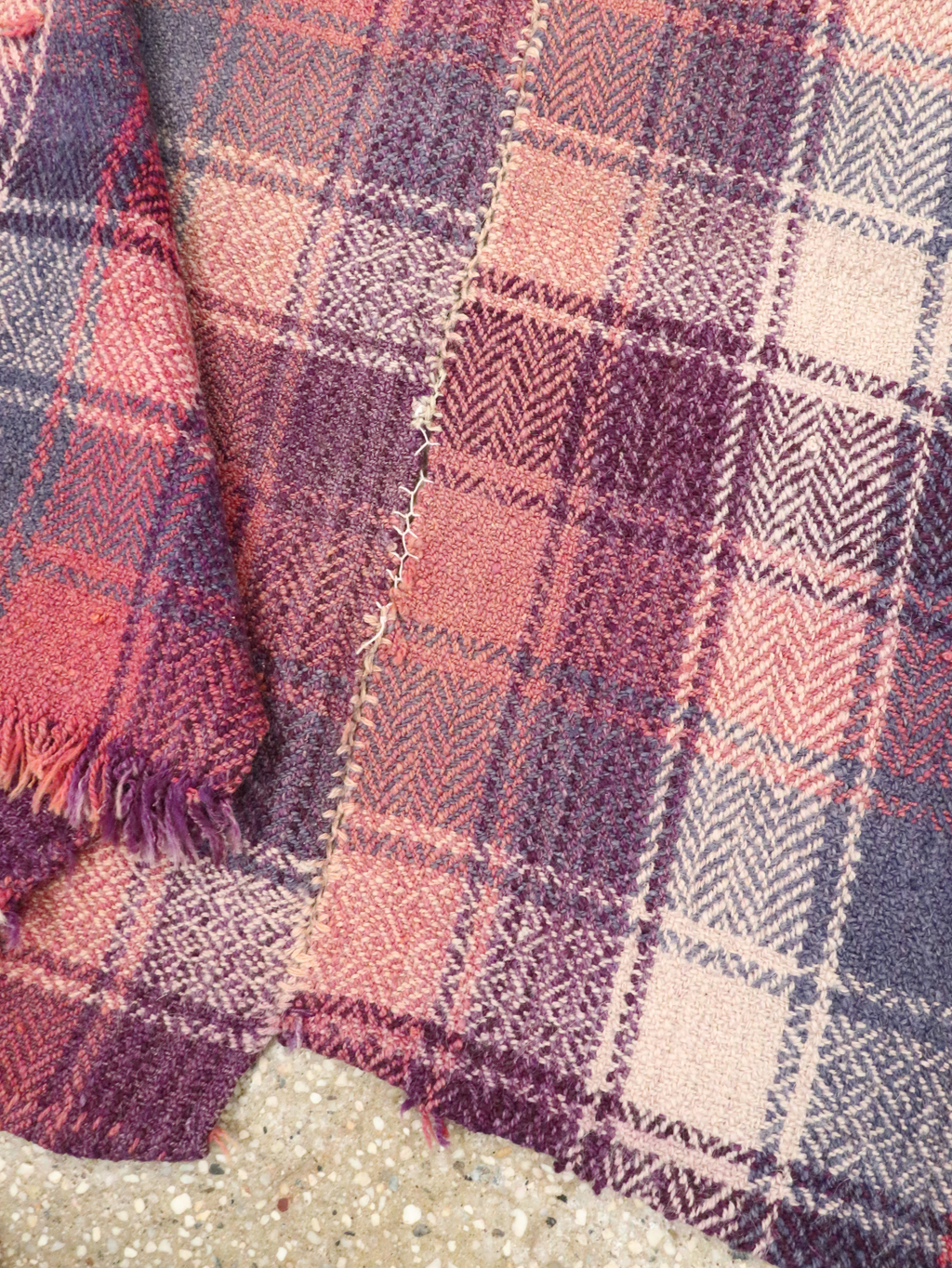 Vintage Persian Square Textile, No.28983 - Staging