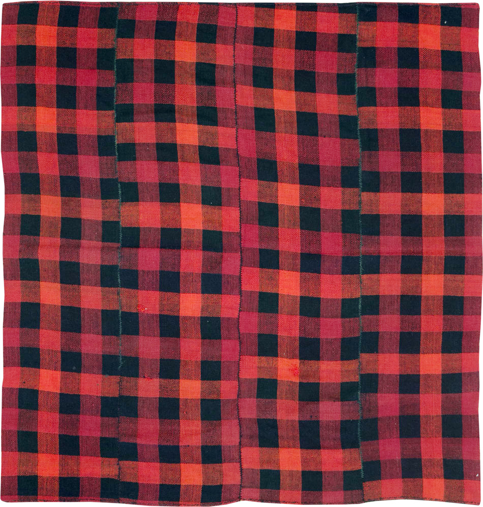 Vintage Persian Plaid Textile, No.28984 - Staging